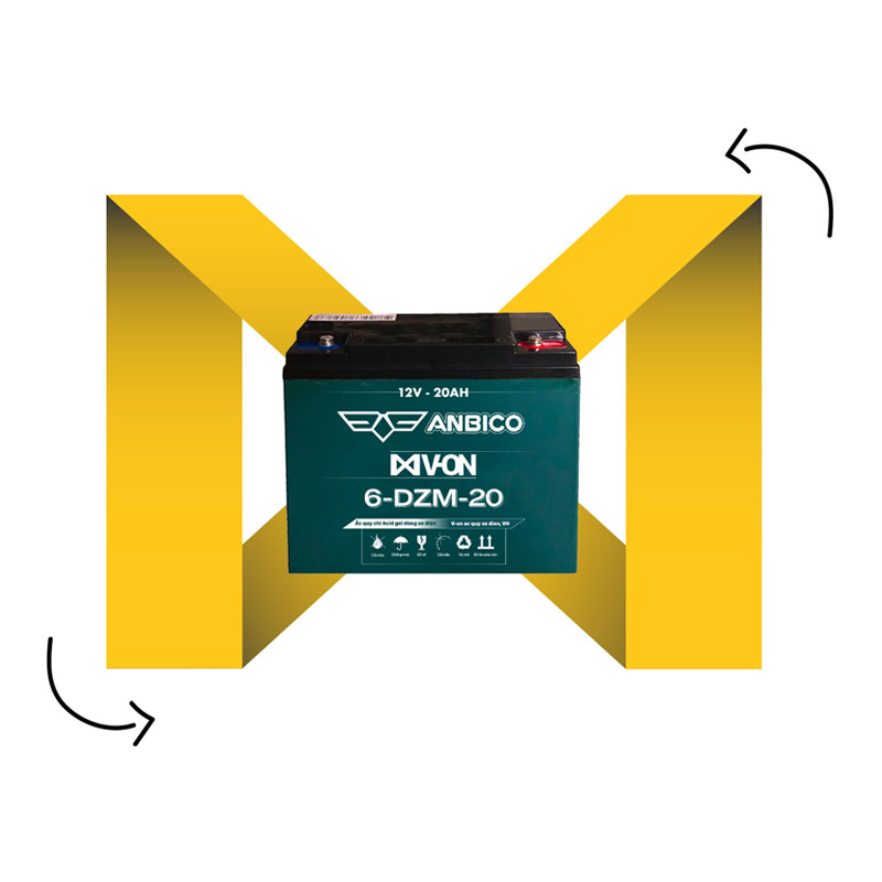 ắc quy xe máy điện v-on