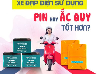 xe đạp điện chạy pin hay ắc quy tốt hơn