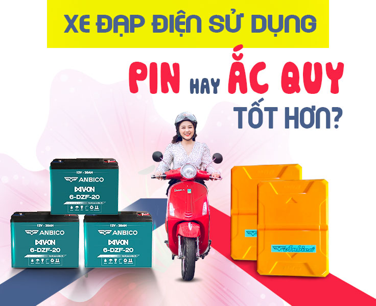 xe đạp điện chạy pin hay ắc quy tốt hơn
