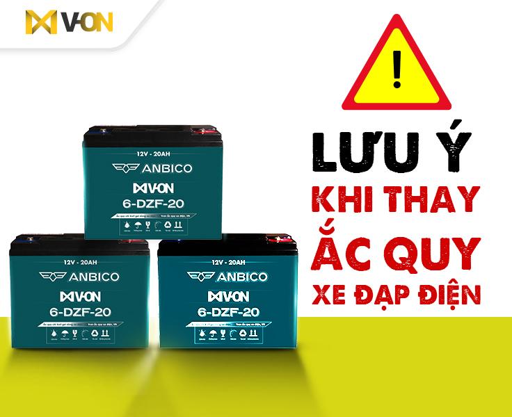 lưu ý khi thay ắc quy xe đạp điện