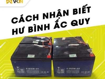 cách nhận hư bình ắc quy xe điện