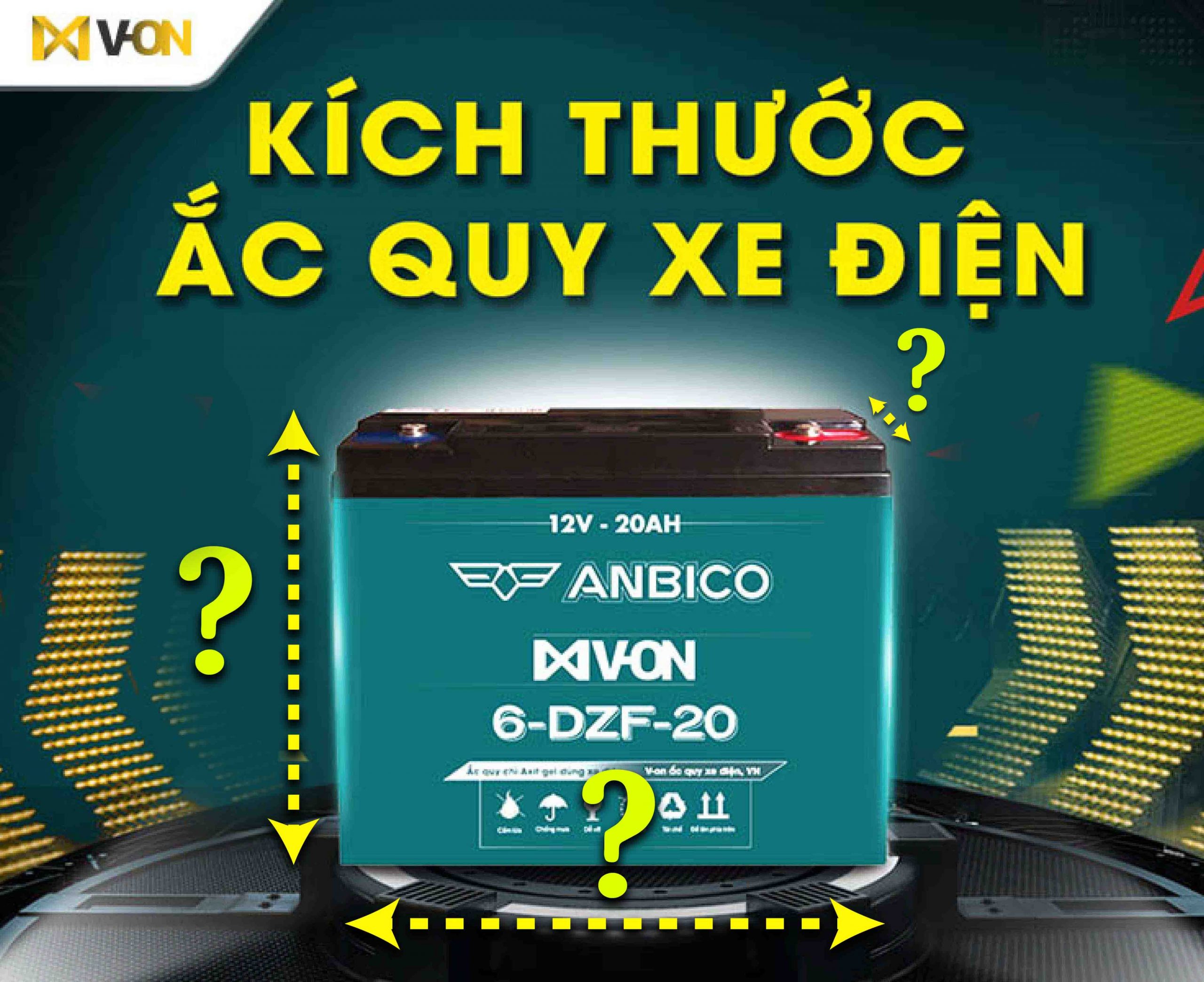 Kích thước ắc quy xe đạp điện bao nhiêu?