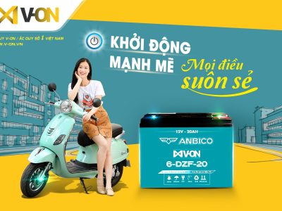 ắc quy xe điện v-on chính hãng