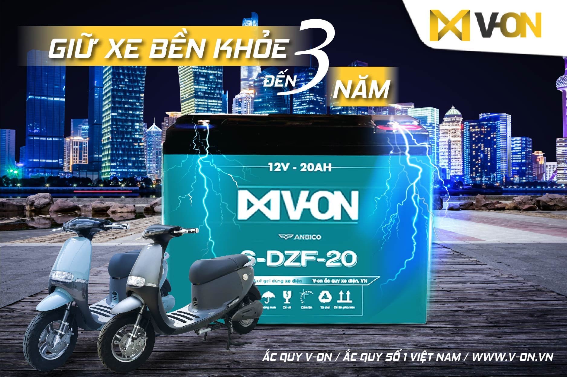 tuổi thọ ắc quy v-on