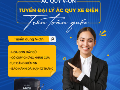 tuyển đại lý ắc quy xe điện V-On