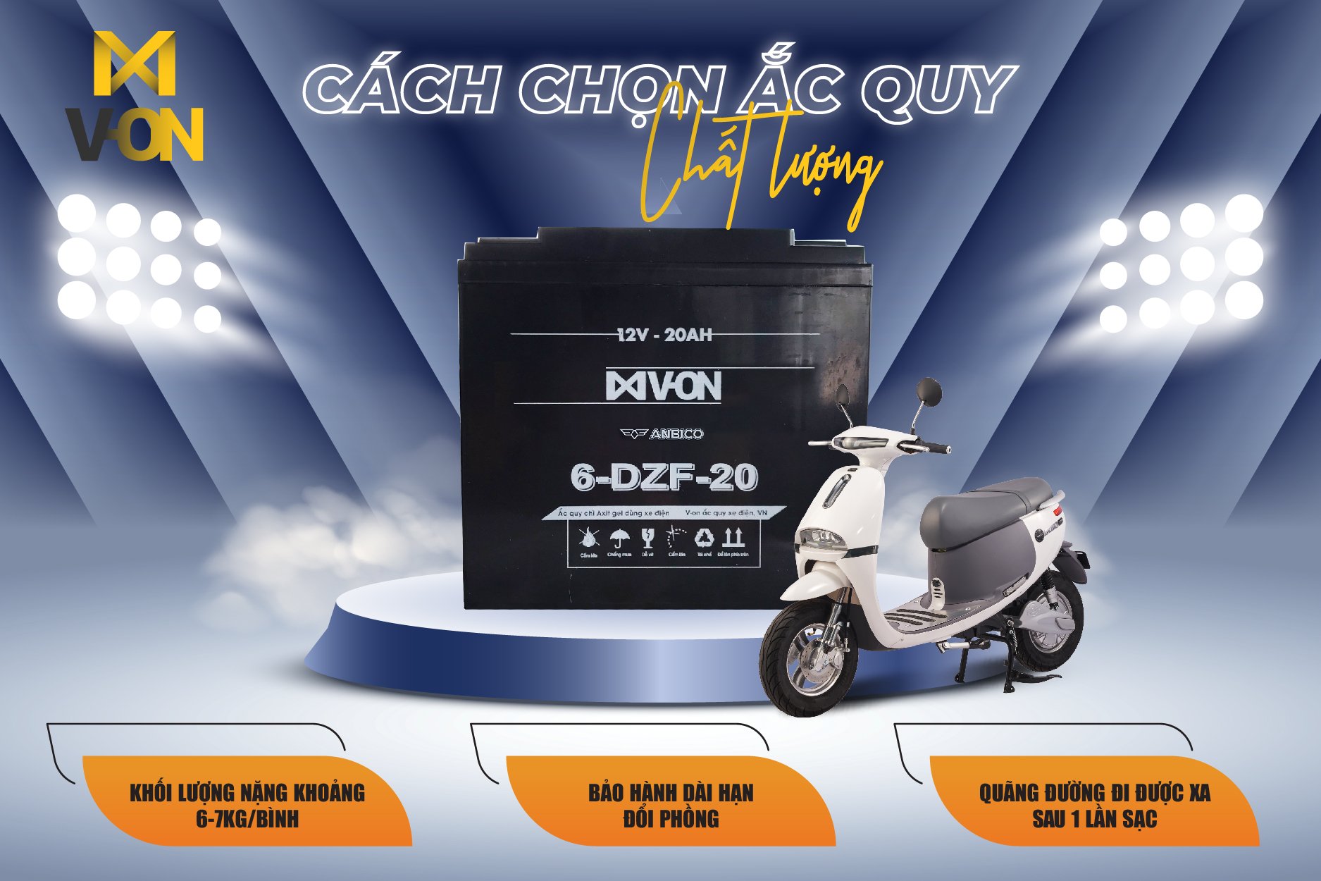 những lưu ý khi mua ắc quy xe điện